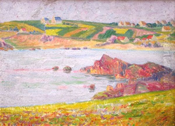 Paysage Marin Du Golfe Du Morbihan Oil Painting by Alcide-Marie le Beau