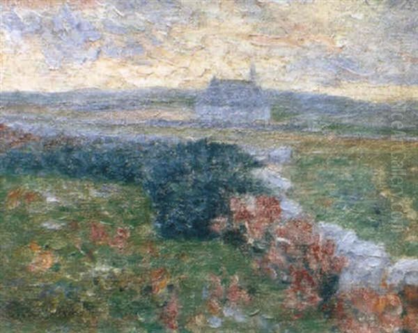 Paysage Breton A La Chapelle Oil Painting by Alcide-Marie le Beau