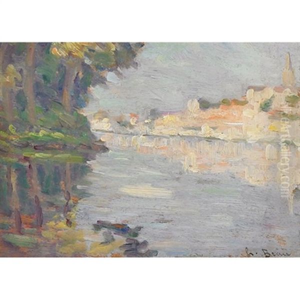 La Seine, Paris Oil Painting by Henri Beau