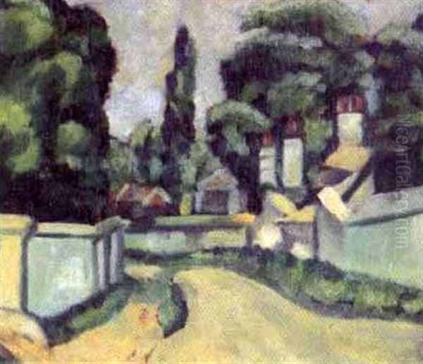 Le Village En Ete Oil Painting by Henri Beau