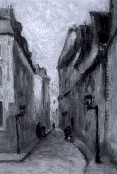 A Street In France Oil Painting by Henri Beau