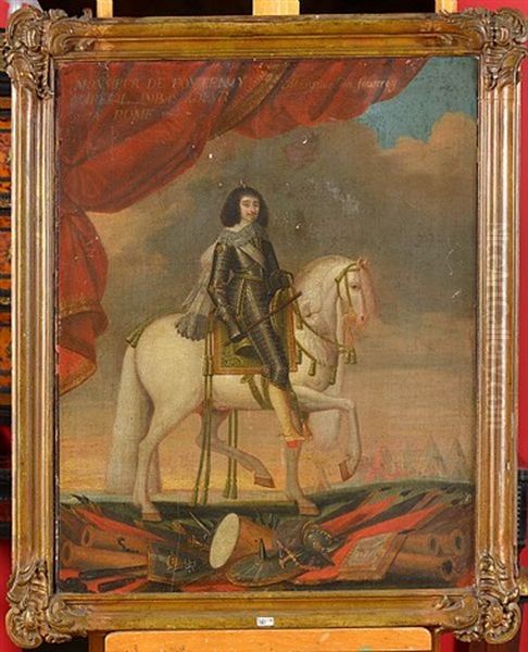 Portrait Equestre De Francois Du Val, Marquis De Fontenay-mareuil (1594-1665) Oil Painting by Charles Beaubrun