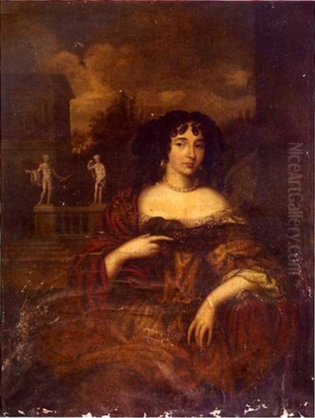 Portrait De La Grande Mademoiselle Oil Painting by Charles Beaubrun