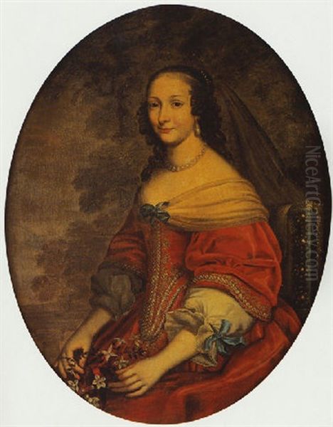 Portrait D'henriette D'angleterre, Duchesse D'orleans Oil Painting by Charles Beaubrun