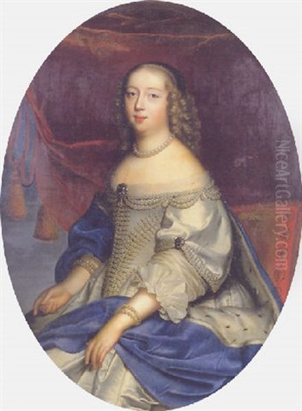 Portrait De Claire-clemence De Maile, Princesse De Conde Oil Painting by Charles Beaubrun