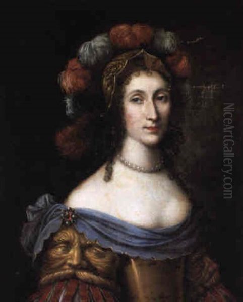 La Grande Mademoiselle En Athena Oil Painting by Charles Beaubrun