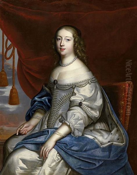 Bildnis Der Anne Louise Dorleans, Duchesse De Montpensier Oil Painting by Henri Beaubrun