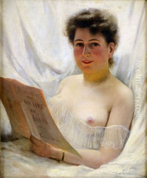 La Lecture Au Bain Oil Painting by Jean Beauduin