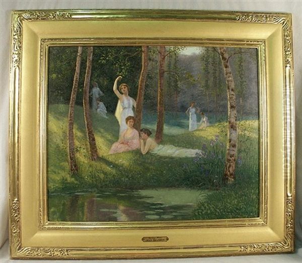 Spring Time Oil Painting by Jean Beauduin