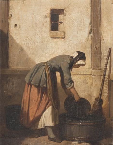 Le Lavoir Oil Painting by Joseph Beaume