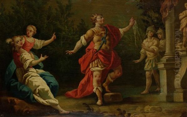 Scene Mythologique Oil Painting by Claudio Francesco Beaumont