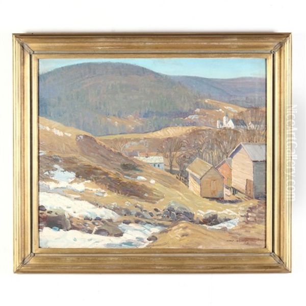 Melting Snow Oil Painting by Ernest Beaumont