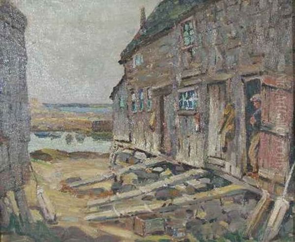 Gloucester Scene Oil Painting by Ernest Beaumont