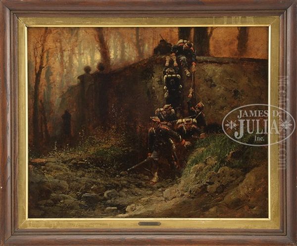 The Advance Unit Oil Painting by Wilfrid Constant Beauquesne