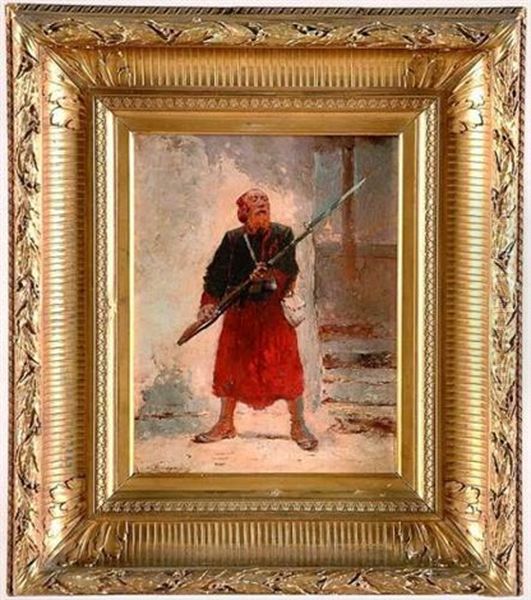 Zouave Oil Painting by Wilfrid Constant Beauquesne