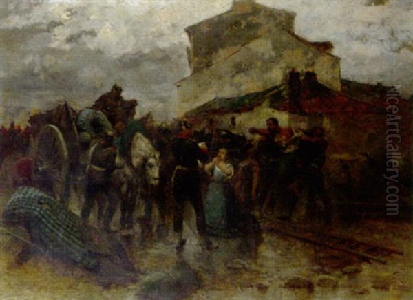 Requisition Au Calvaire De Woerlh Oil Painting by Wilfrid Constant Beauquesne