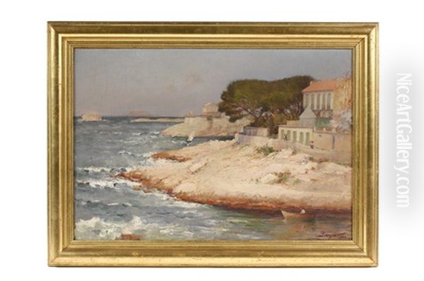 View Of Amalfi Oil Painting by Emile Beaussier