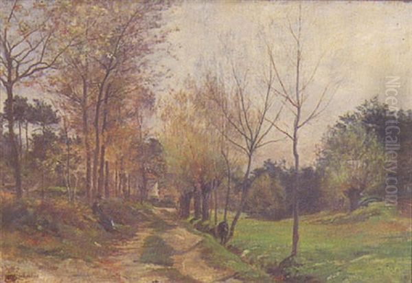 Le Chemin Des Pins Oil Painting by Charles Joseph Beauverie