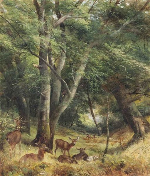 A Glade In Windsor Park Oil Painting by Richard Beavis