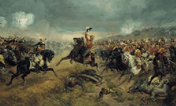 An Incident At Waterloo Oil Painting by Richard Beavis