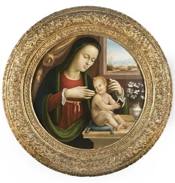 Madonna Con Bambino Oil Painting by Domenico Beccafumi