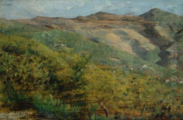 Paesaggio Assolato Oil Painting by Luigi Bechi