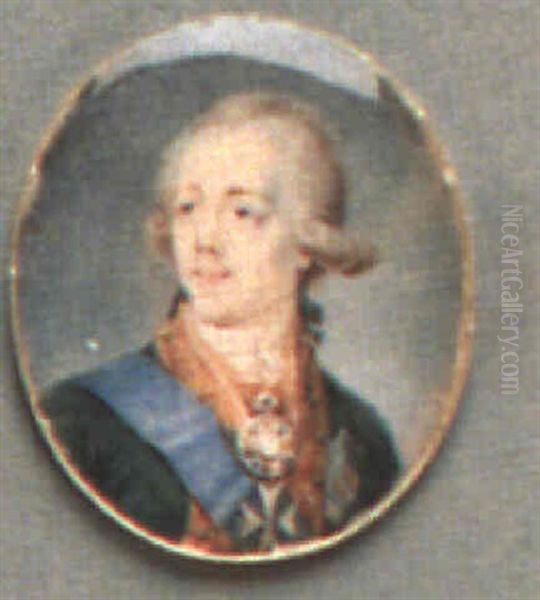 Prince Alexander Vasilievich Suvorov Oil Painting by Charles Bechon