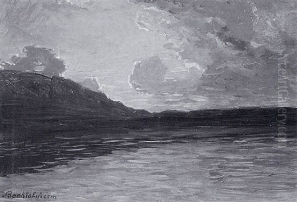 Abendstimmung Am See Oil Painting by Gustav von Bechtolsheim