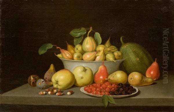 Fruchtestillleben Oil Painting by Jacob Samuel Beck