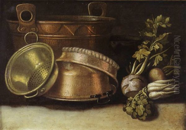 Nature Morte Aux Cuivres Oil Painting by Jacob Samuel Beck