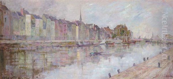 Hamnen I Honfleur Oil Painting by Julia Beck