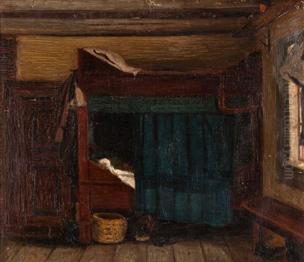 Interior Oil Painting by Adolf von Becker