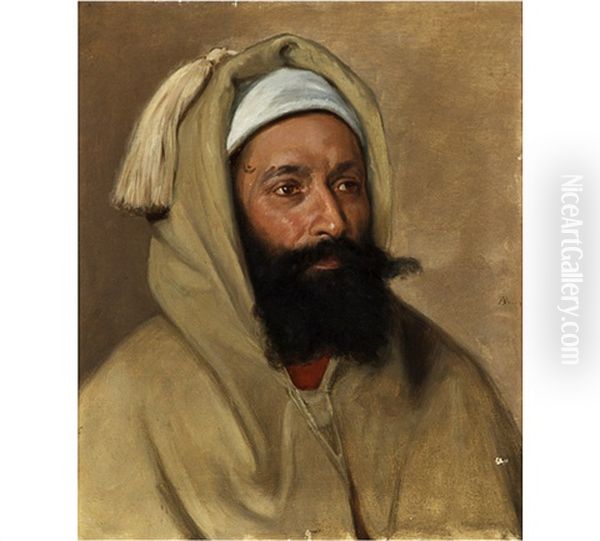 Sheikh Oil Painting by Adolf von Becker