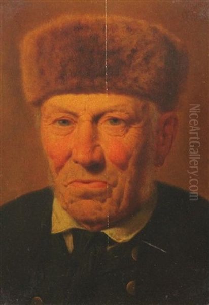 Portrait Of Ausgefuhrher Kogl Oil Painting by Albert Becker