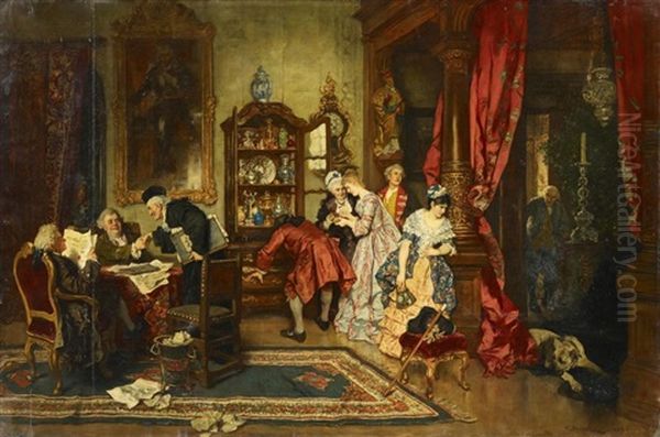 Die Sichtung Des Nachlasses Oil Painting by Carl Ludwig Friedrich Becker