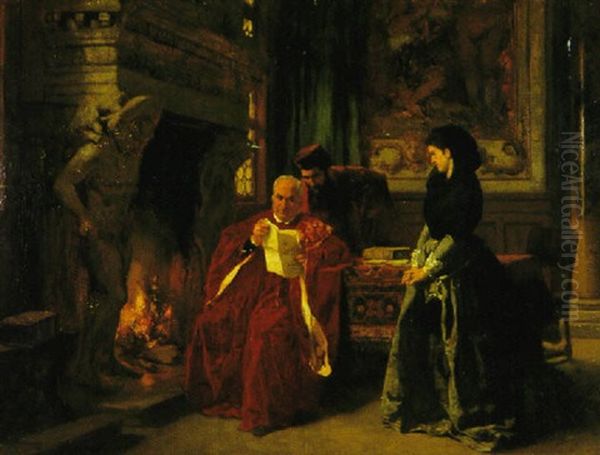 The Doge Heeding Advice Oil Painting by Carl Ludwig Friedrich Becker