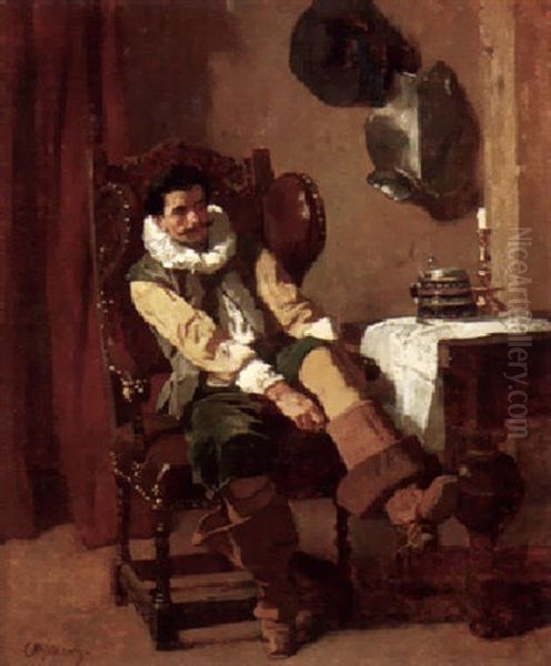 Die Neuen Stiefel Oil Painting by Carl Ludwig Friedrich Becker