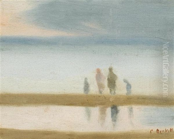 On The Sandbar Oil Painting by Clarice Marjoribanks Beckett