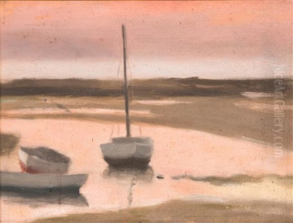 Low Tide Oil Painting by Clarice Marjoribanks Beckett