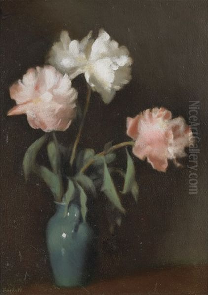 Peonies Oil Painting by Clarice Marjoribanks Beckett