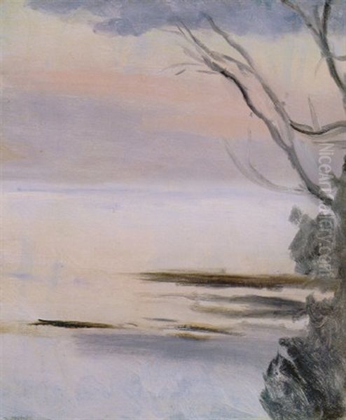 Sunset, Black Rock Oil Painting by Clarice Marjoribanks Beckett