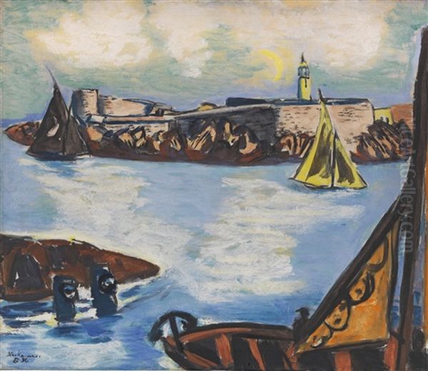 Chateau D'if Oil Painting by Max Beckmann