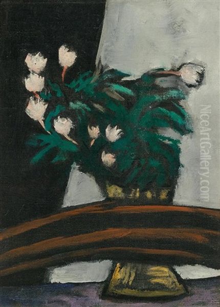 Anemonen Oil Painting by Max Beckmann