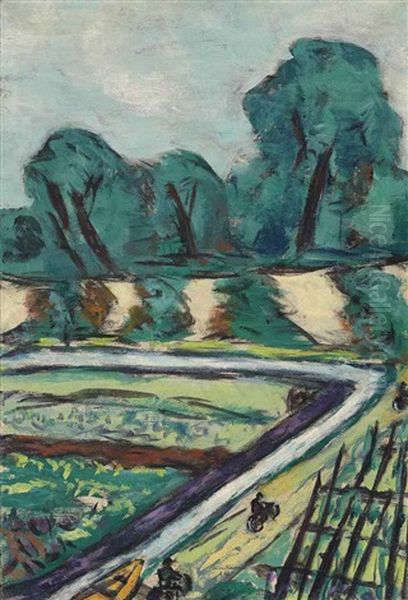 Hollandischer Radfahrweg Oil Painting by Max Beckmann