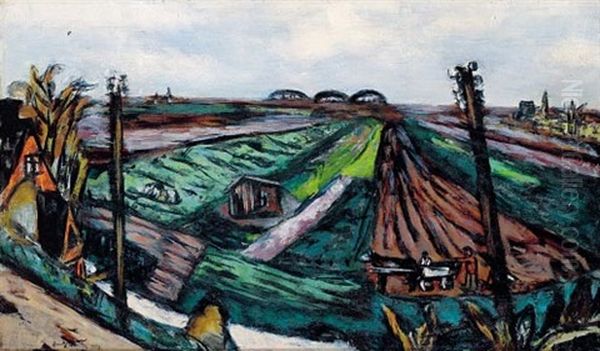 Polderlandschaft Mit Hembrug Oil Painting by Max Beckmann