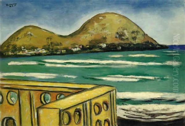 Landschaft Bei Saint-cyr-sur-mer Oil Painting by Max Beckmann