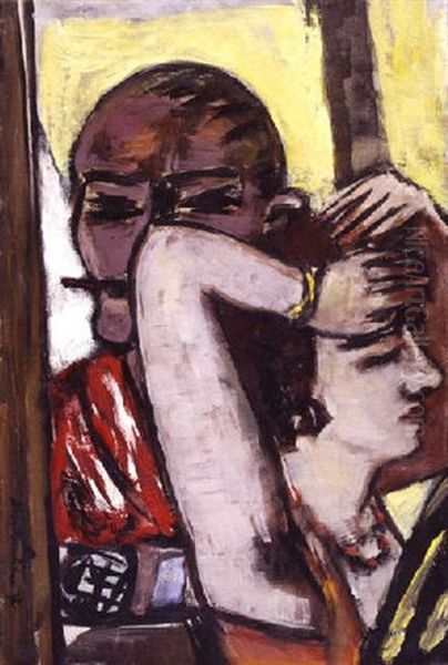 Paar Am Fenster (couple By The Window) Oil Painting by Max Beckmann