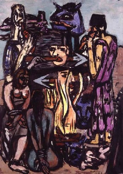 Opfermahl Oil Painting by Max Beckmann