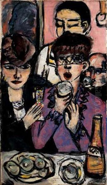 Austernesserinnen Oil Painting by Max Beckmann