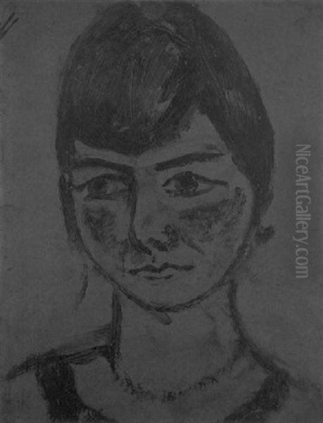 Portrait Einer Jungen Frau Oil Painting by Max Beckmann